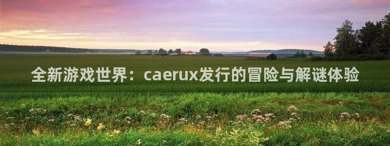 广州新宝GG网络科技有限公司电话：全新游戏世界：caerux发行的冒险与解谜体验